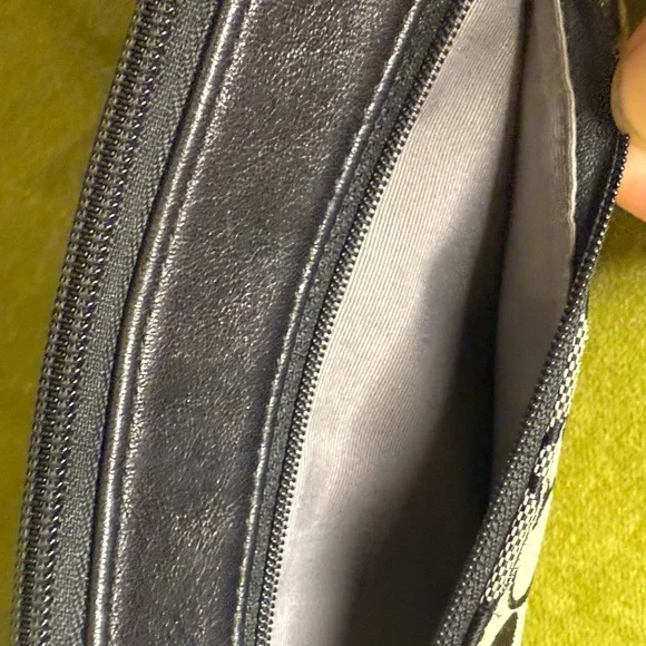 Coach Black and Grey Signature Wristlet - Very Well Loved Like New. - Picture 3 of 5
